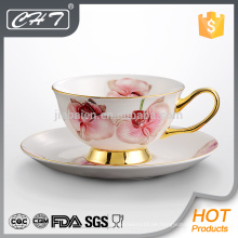 Fine Bone China dekorative Großhandel Teetasse und Untertasse gesetzt